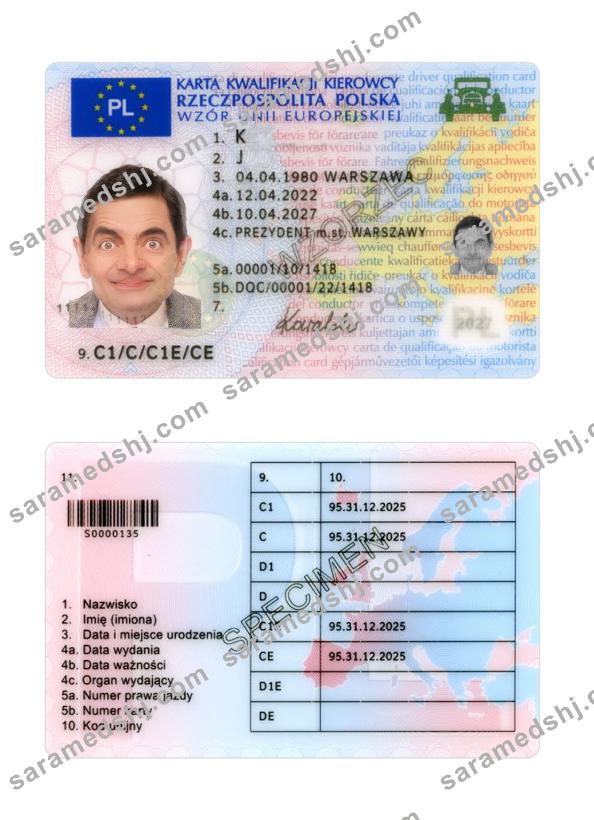 Poland driving license 2022-present